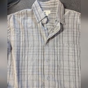 Haggar Clothing Light Gray Button Down
